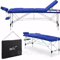 Массажный алюминиевый стол-кровать NETI 60 см синий ADELE
