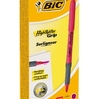 Набор текстовых маркеров BIC Highlighter Grip Розовых 12 шт (70330312548)