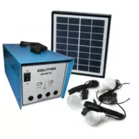 Сонячна система електропостачання GD8018 із сонячною панеллю + лампочки 3 шт.