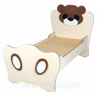Детская кровать с МДФ накладками Медвежонок (Котенок)