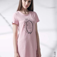 Сорочка нічна жіноча рожевого відтінку із серії "Ретро" (ELLEN)