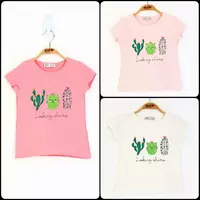 Детская  футболка  (девочка),  1-2-3-4 года,  3 кактуса