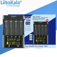 Зарядний пристрій LiitoKala Lii-600+АВТОЗАРЯДКА, 14500/ 18650/ 18700/ 18350/ 18450/ 16340/ 14650/ 10440/ 10430/ 18490/ 173