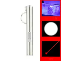 Ліхтар брелок ZK-9343-Ultra-glow, UV, лінза, лазер, 1хAAA