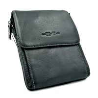 Мужская кожаная сумка H.T.Leather Чёрного цвета 5190-6