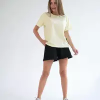 Женская хлопковая футболка Teamv Базовая Лимонная