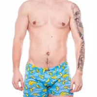 Bono мужские трусы шорты боксеры 950406 голубые принт бананы