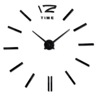 Настенные часы  3D   часы  наклейка "сделай сам"   XZ1.27 классические Черные