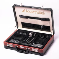 Набор столовых приборов Kamille 72 предмета из нержавеющей стали в кейсе KM-5215B