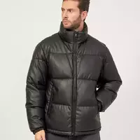 Кожаная куртка мужская зимняя теплая черная ЛЮКС качества