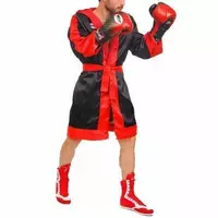 Халат боксерский с капюшоном FTR-3   XL Черно-красный (37426083)