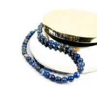 Лазурит натуральный камень для браслетов и подвесок бусины для рукоделия на нитке 39-41 см диаметр 8 мм