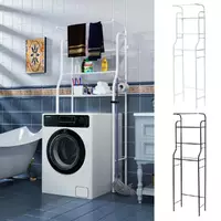 Полиця для ванної кімнати над пральною чи сушильною машиною, складна, біла полиця 65х25х175 см
