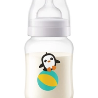 Бутылочка для кормления philips avent anti-colic с декором пингвин 260 мл (scf821/13) (8710103868842)
