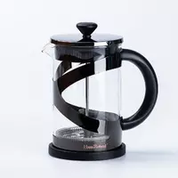 Френч-прес чайник скляний Haus Roland 800 мл з фільтром, чорний