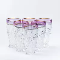 Набір склянок Vermont фігурних високих 6 штук по 250 мл, фіолетовий