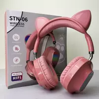 Беспроводные наушники Cat Ear RGB STN06 (Розовый)
