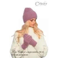 Комплект жіночий шапка з перчатками Софія