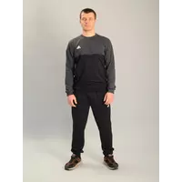 Чоловічий спортивний костюм із світшотом adidas антрацитово-чорний, Ростовка (4 шт)